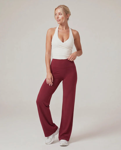 AirSculpt Wide-Leg Leggings in Anchor Red, front view