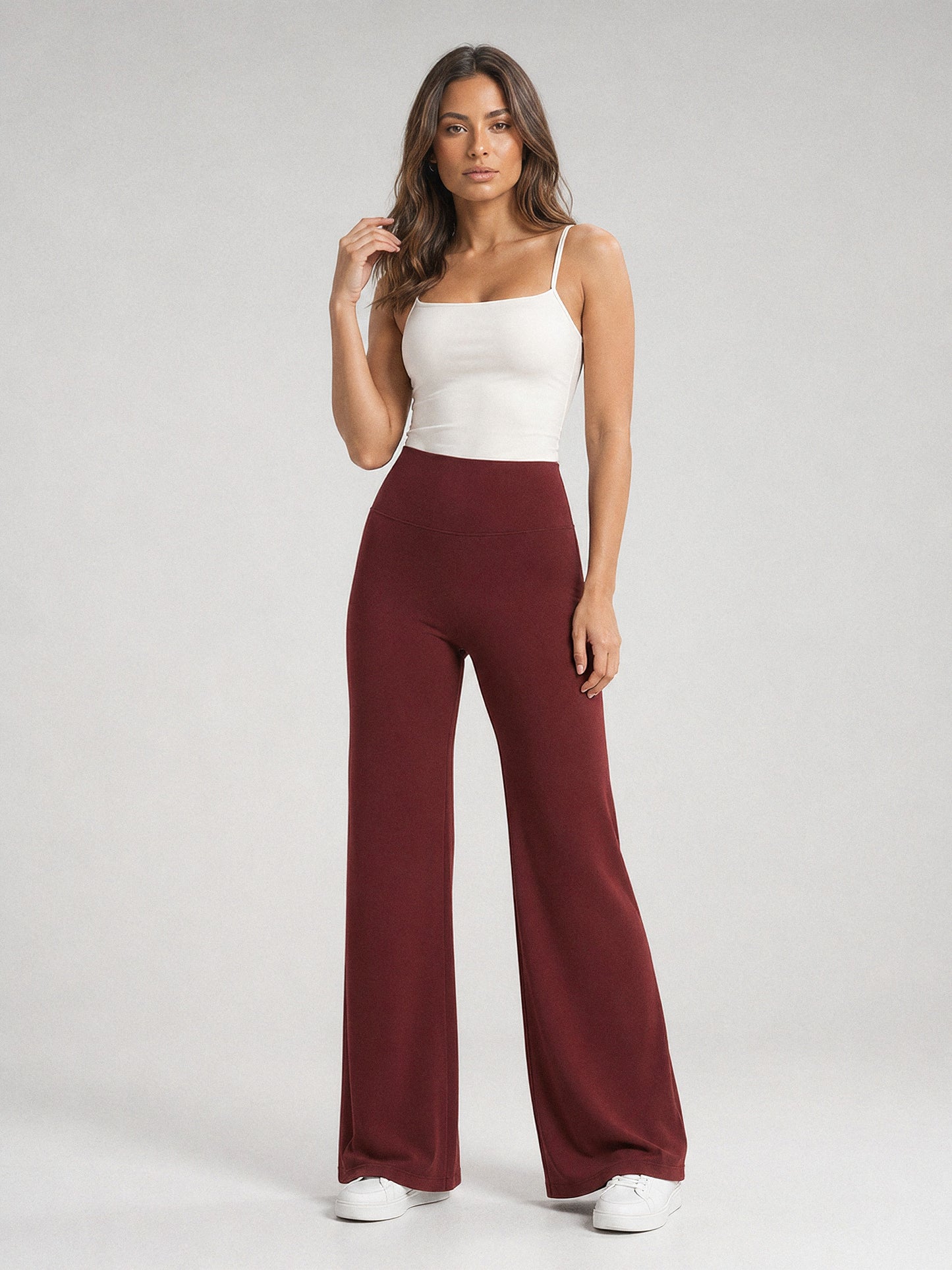 Boulevard Flare Pants in Anchor Red, front view