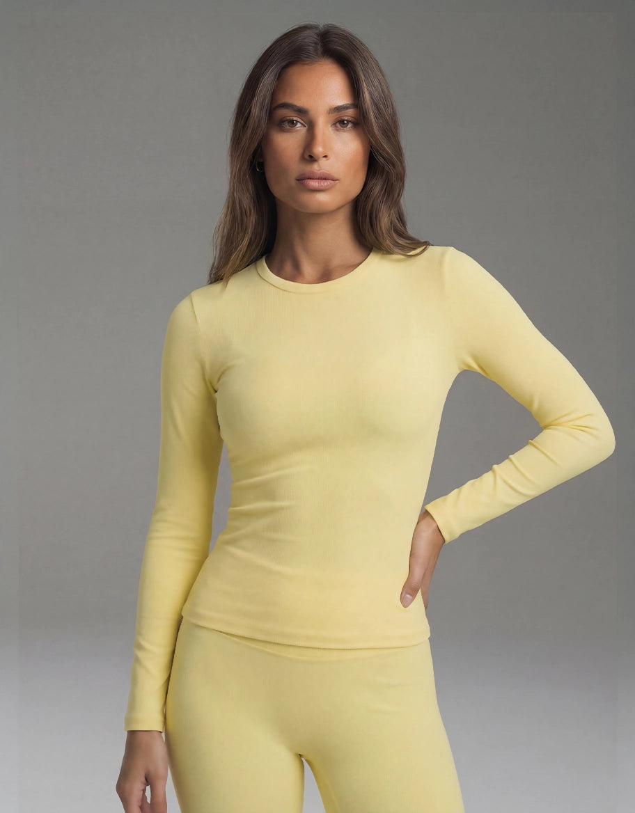 Essential Long Sleeve - Light Yellow